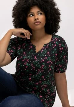 Ulla Popken T-shirt Z Nadrukiem - Noir -Lindex 00989016832345f384f650a642445d4d