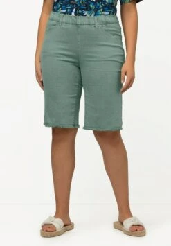 Ulla Popken Szorty - Licht Mosgroen