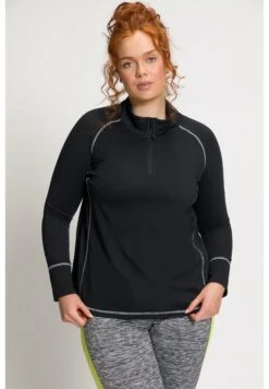 Ulla Popken COL MONTAN MANCHES LONGUES - Bluza - Noir