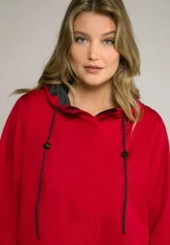 Ulla Popken Kurtka Przeciwdeszczowa - Red -Lindex 08848b709725453781de6f6f00289a7a