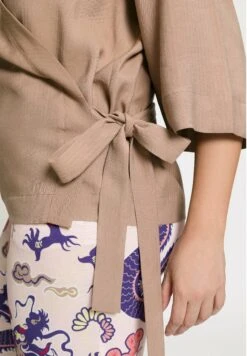 Ulla Popken STYLE CACHE CŒUR COL EN V MANCHES 3/4 - Bluzka - Marron -Lindex 09f31bfd0feb483ba6e23e116bbe5847