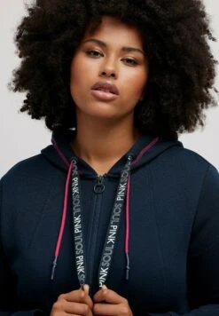 Ulla Popken Bluza Rozpinana - Navy Blue -Lindex 0a3dd05edc37446495da0e6fb47266b3