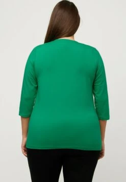 Ulla Popken Bluzka Z Długim Rękawem - Emerald Green -Lindex 0d2e65ea540a455587aaa545dfae6e53