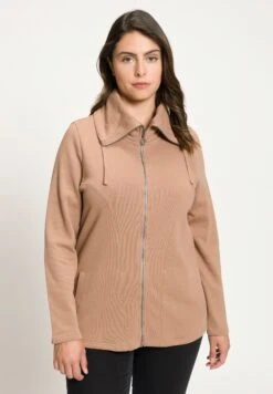 Ulla Popken Bluza Rozpinana - Maronenbraun
