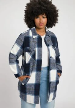 Ulla Popken Kurtka Wiosenna - Hellgrau Mélange