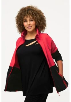 Ulla Popken Kurtka Z Polaru - Rouge Hibiscus -Lindex 10fef3ef386e46f8b17a2e4ac44f3c31