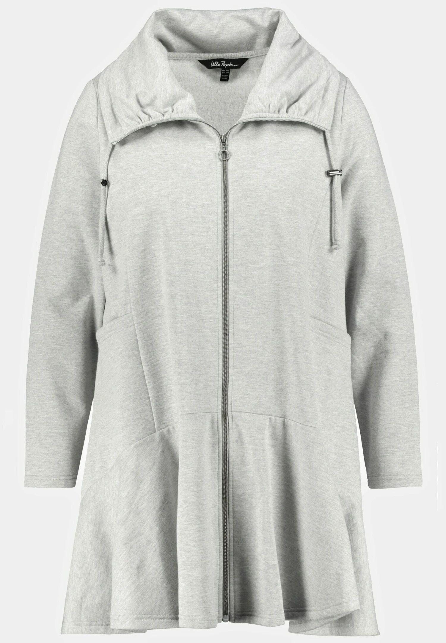 Ulla Popken Bluza Rozpinana - Hellgrau Melange 4 Ulla Popken Bluza Rozpinana - Hellgrau Melange - obrazek 2