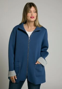 Ulla Popken Krótki Płaszcz - Bleu Voile Clair