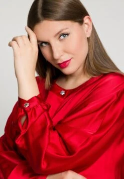 Ulla Popken OVERSIZED - Koszula - Baksteenrood -Lindex 16d0b3f5049f4fb195207ba6afa7410b