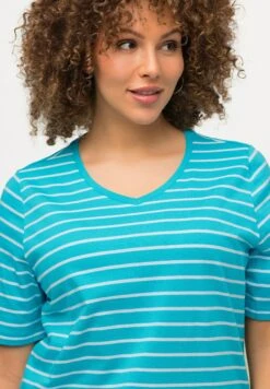 Ulla Popken T-shirt Z Nadrukiem - Deep Aqua -Lindex 183834ab3f8541938e4c78dfd0e25b50