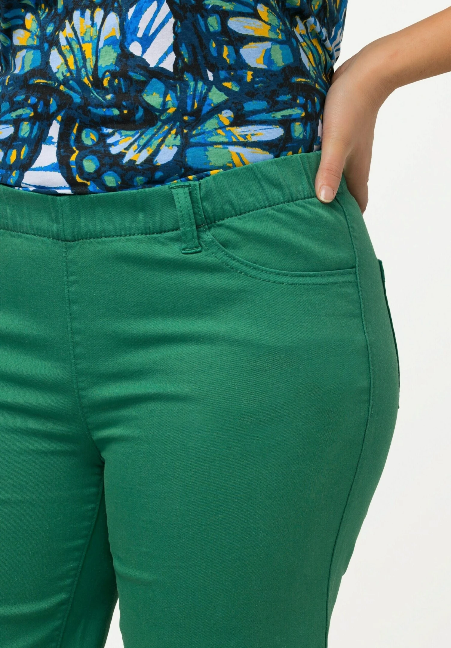 Ulla Popken Szorty - Smaragdgroen 6 Ulla Popken Szorty - Smaragdgroen - obrazek 4