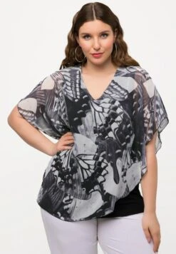 Ulla Popken T-shirt Z Nadrukiem - Noir