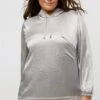 Ulla Popken POCHE POITRINE, MANCHES LONGUES - Bluza - Gris Glacier