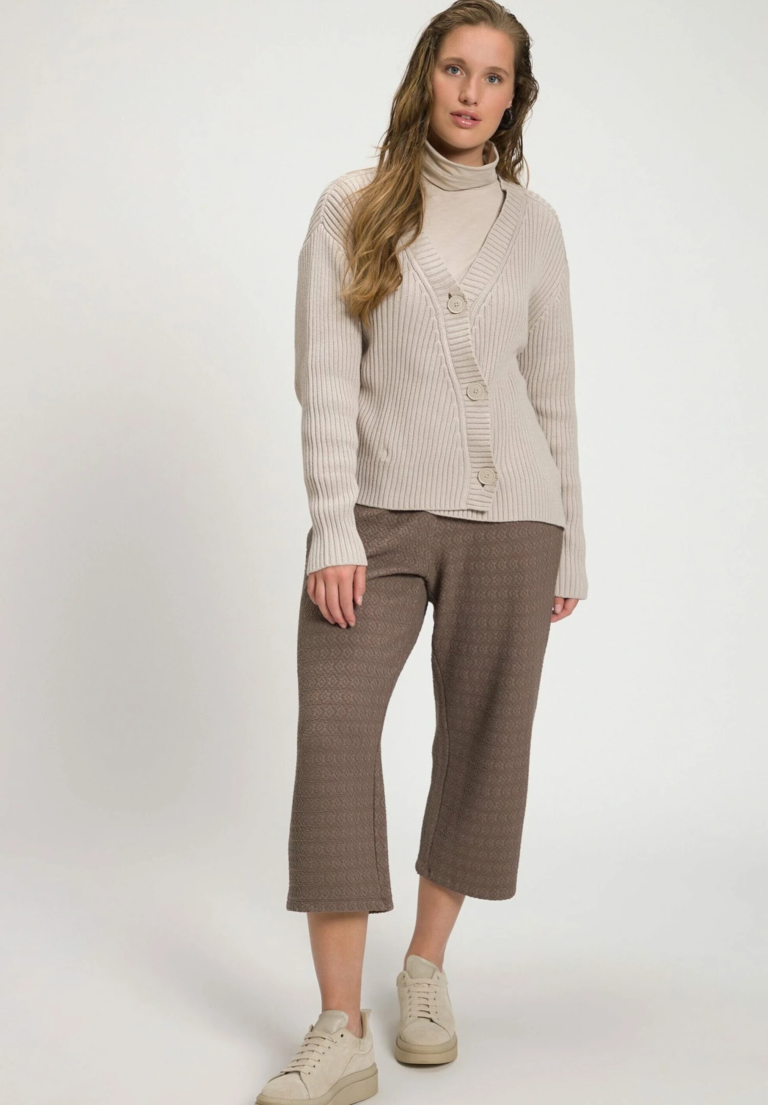 Ulla Popken Kardigan - Crème 4 Ulla Popken Kardigan - Crème - obrazek 2