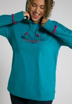 Ulla Popken Bluza Z Kapturem - Türkis -Lindex 1c4cebde7bcc4871b907e262d013ef80