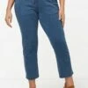 Ulla Popken SIENNA SMALLE PIJPEN ELASTISCHE BAND - Jeansy Slim Fit - Blue Denim -Lindex 1d97c9ef83bf4107bcd58ae91b690906