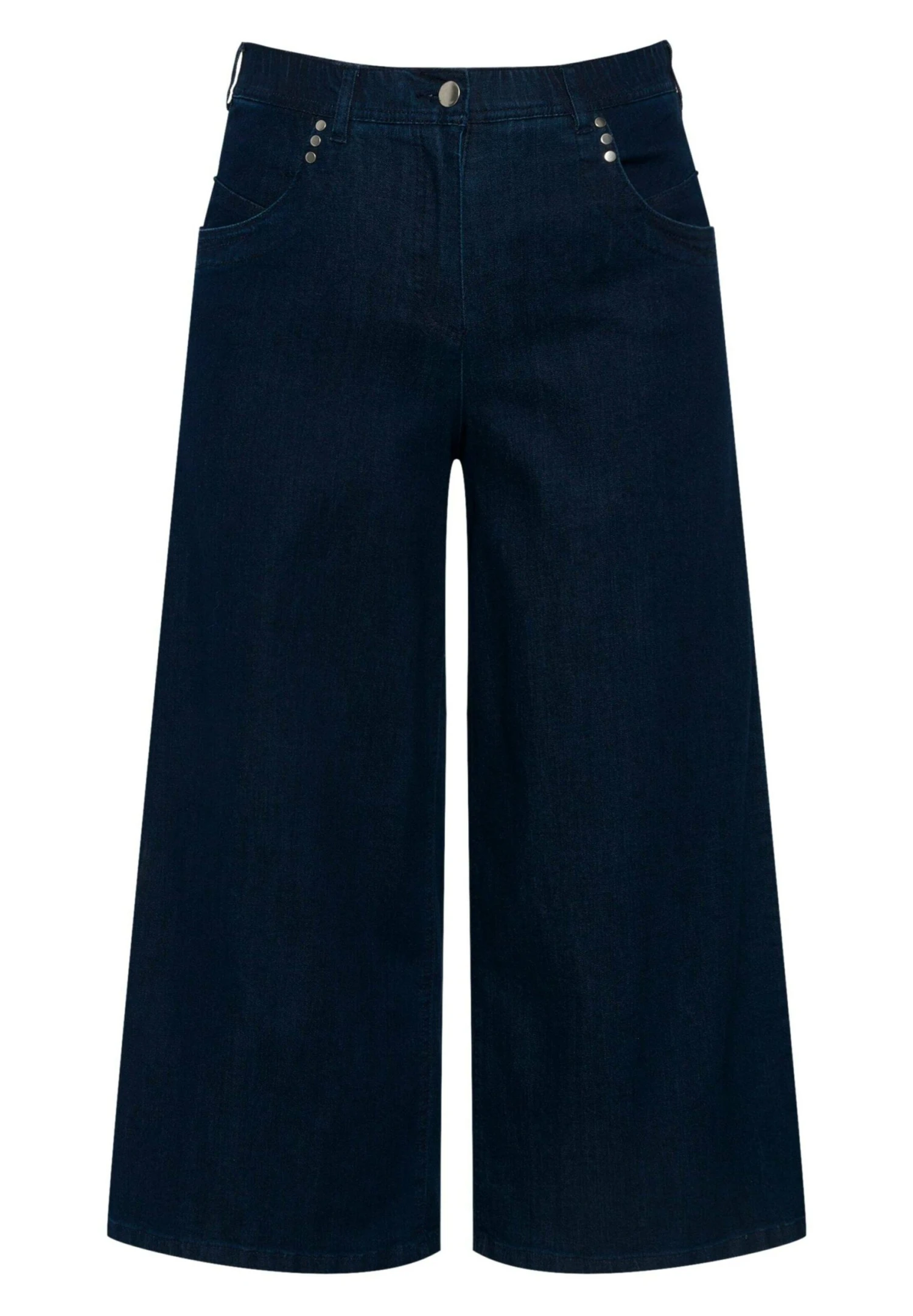 Ulla Popken MARLENE SOFT CROPPED CULOTTE - Jeansy Dzwony - Blue Denim 7 Ulla Popken MARLENE SOFT CROPPED CULOTTE - Jeansy Dzwony - Blue Denim - obrazek 6