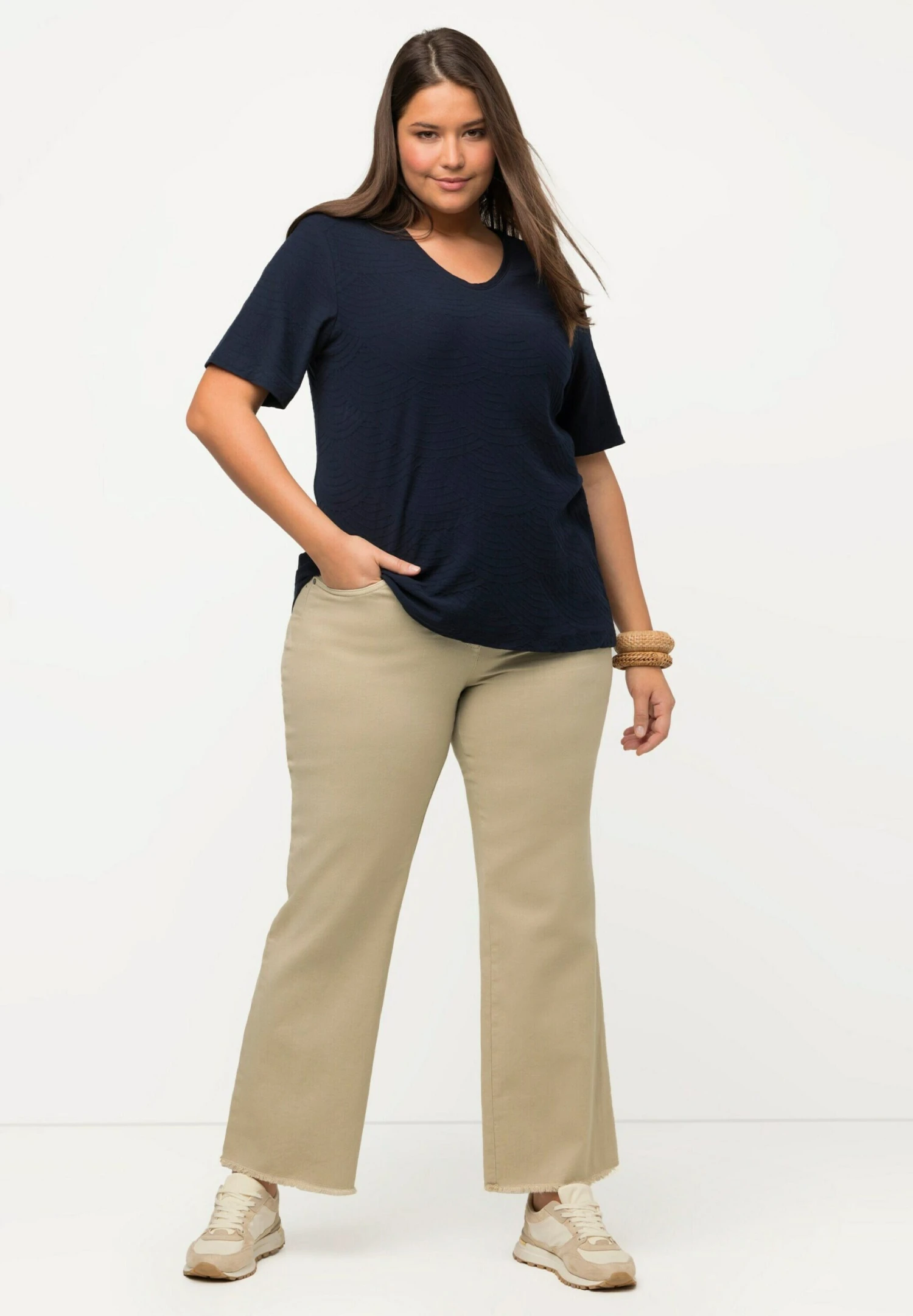 Ulla Popken Jeansy Dzwony - Jaune Doux 4 Ulla Popken Jeansy Dzwony - Jaune Doux - obrazek 2