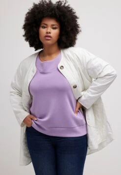 Ulla Popken COL BATEAU MANCHES LONGUES TRÈS DOUX - Bluza - Lavender -Lindex 2296fc55db41428e9fb5bf6ce581e6a8