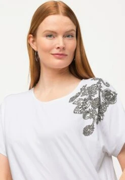 Ulla Popken T-shirt Z Nadrukiem - Blanc Neige -Lindex 22b50782813947448d145a075ad423b1