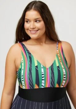 Ulla Popken BUSTE IMPRIMÉ RAYURES BONNETS SOUPLES - Kostium Kąpielowy - Noir 9 Ulla Popken BUSTE IMPRIMÉ RAYURES BONNETS SOUPLES - Kostium Kąpielowy - Noir -Lindex 23df9cad065342dea9ab7177e0a1adfe