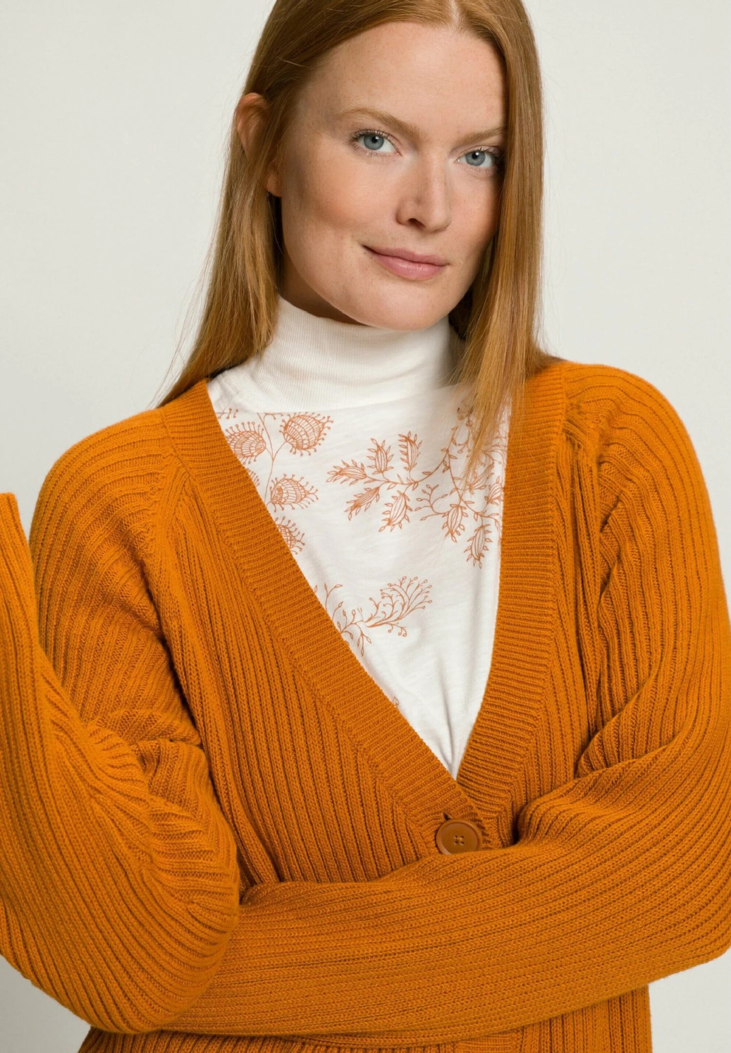 Ulla Popken GRANDPA - Kardigan - Gold 5 Ulla Popken GRANDPA - Kardigan - Gold - obrazek 3