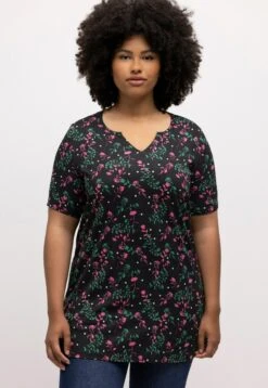 Ulla Popken T-shirt Z Nadrukiem - Noir