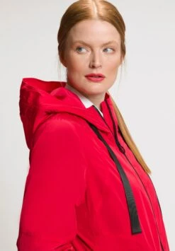 Ulla Popken IRIDESCENT HOODED - Parka - Lychee -Lindex 27b63a9643f34fcfaae7b72177290e5b