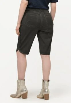 Ulla Popken TRACHTEN-BERMUDA MANDY USED-LOOK - Szorty Jeansowe - Schwarz -Lindex 280b386901bc440fa6dacff7fdc18412