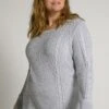 Ulla Popken Sweter - Lichtgrijs Melange