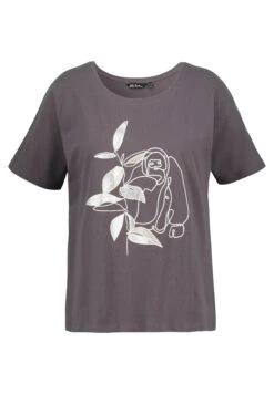 Ulla Popken T-shirt Z Nadrukiem - Donkergrijs -Lindex 28c8cf4bf3d5473cb643ebe49f16bbca