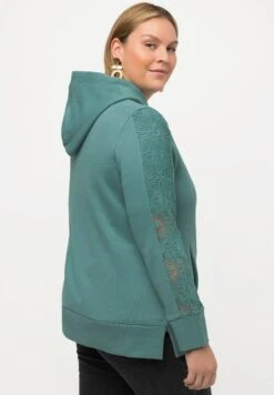 Ulla Popken KAPUZE - Bluza Rozpinana - Eisgrün -Lindex 29bae4c992f84dfda5fc3171c0823430