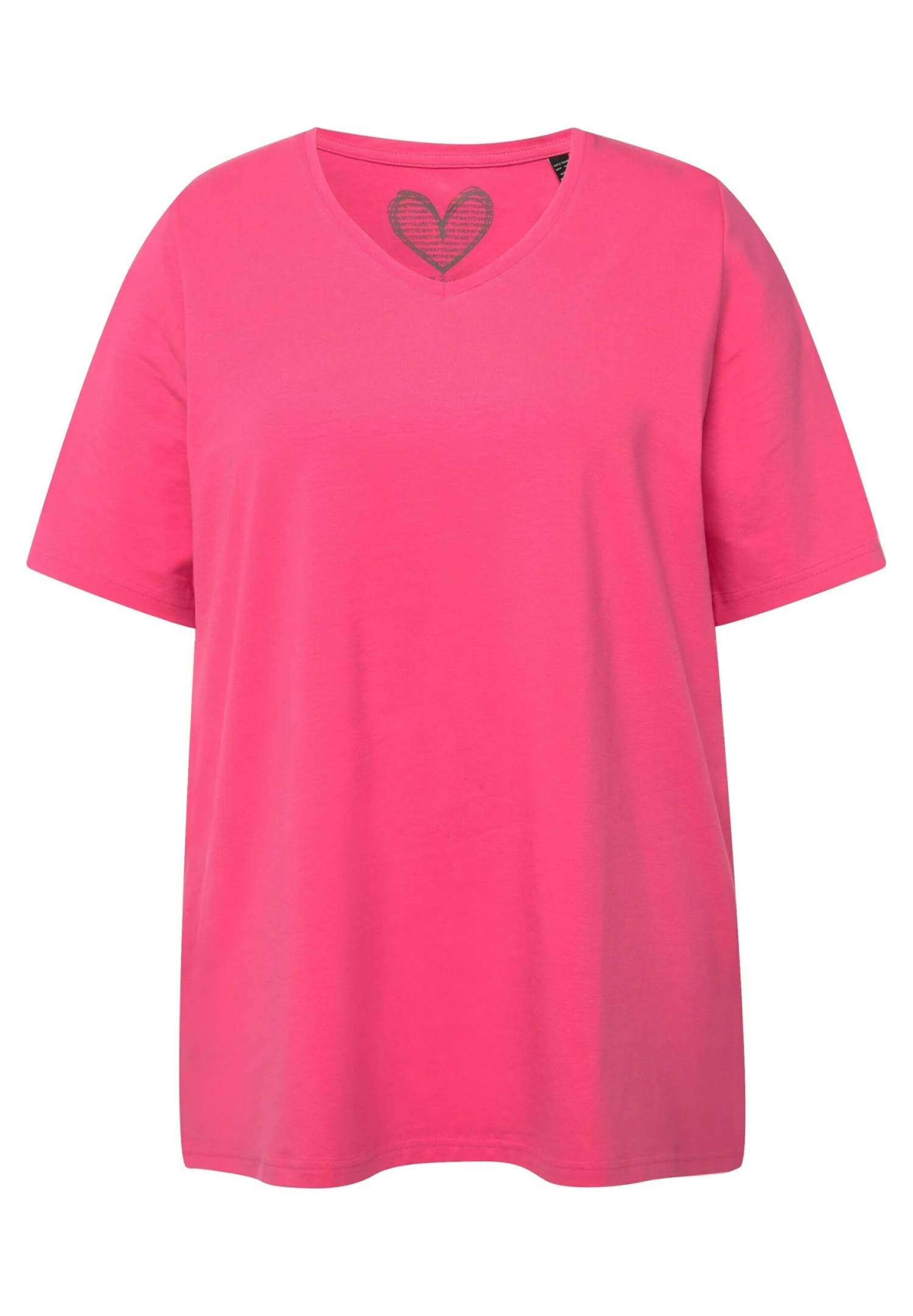Ulla Popken T-shirt Basic - Pink Red 6 Ulla Popken T-shirt Basic - Pink Red - obrazek 5