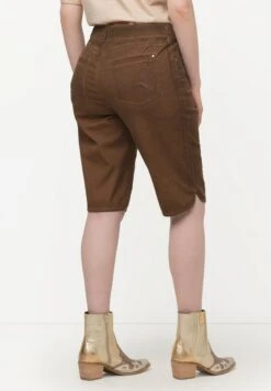 Ulla Popken TRACHTEN-BERMUDA MANDY USED-LOOK - Szorty Jeansowe - Nussbraun -Lindex 2c9ea3d39c2944eb8981b17d072b6291