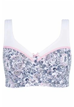Ulla Popken ROSE - Stanik Sportowy Z Lekkim Wsparciem - Off White -Lindex 2d093a4c3c16446b99a49c2466a799a3