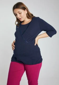 Ulla Popken BELLIEVA - Bluzka Z Długim Rękawem - Marine -Lindex 2e13cc3402e14e448da3e6560530e79f