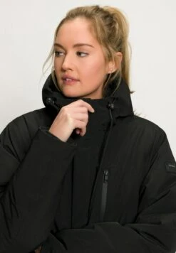 Ulla Popken Kurtka Przeciwdeszczowa - Schwarz -Lindex 2f9cdf5b881342d5a2c739bc8cbe3c7a