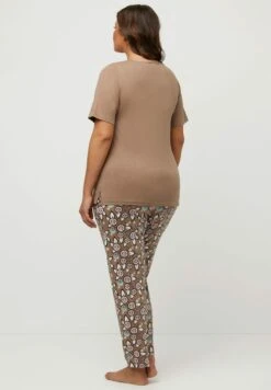 Ulla Popken Piżama - Taupe -Lindex 30a4917b0fd34365ba5e8ddf647a6f26