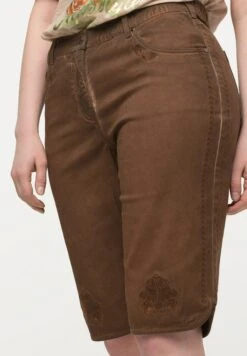 Ulla Popken TRACHTEN-BERMUDA MANDY USED-LOOK - Szorty Jeansowe - Nussbraun -Lindex 30ba19defc8c4ce9a64268c3779f1d0a