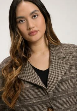 Ulla Popken Krótki Płaszcz - Kastanjebruin -Lindex 30eb7e9cdb684ef3b3b1754ce875866b