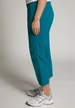 Ulla Popken FUNCTIONAL STRETCH CROP - Spodnie Materiałowe - Strong Teal -Lindex 314bccb540f341f1b0838253b7f38868