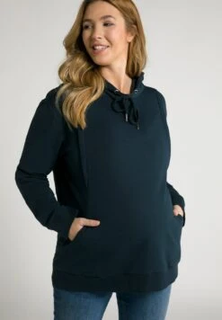 Ulla Popken Bluza Z Kapturem - Marine