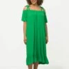 Ulla Popken Sukienka Z Dżerseju - Vert Gazon