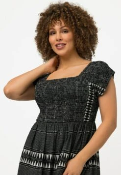 Ulla Popken Długa Sukienka - Black -Lindex 32c3479245174b98a01c4f3616dbcbdb