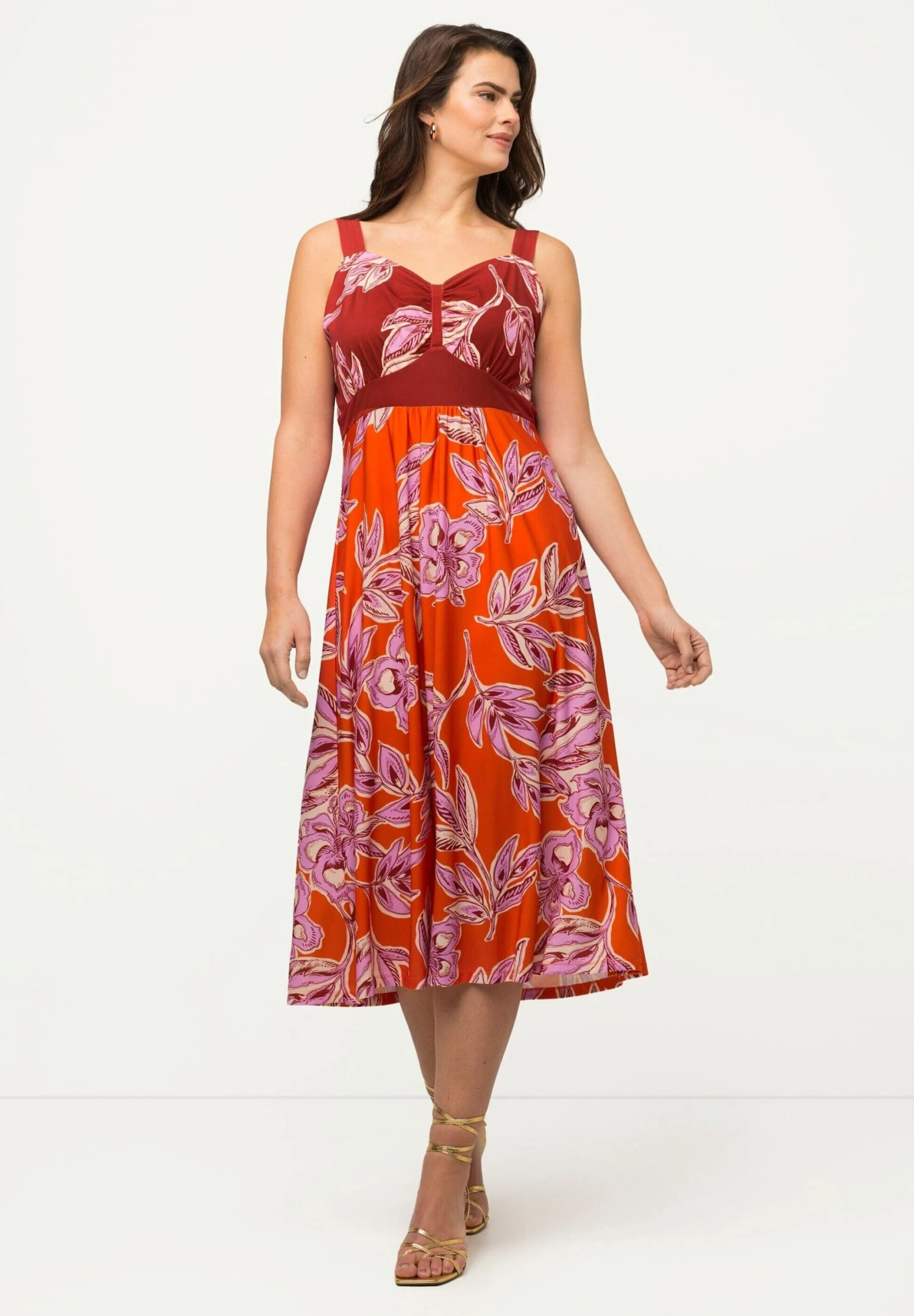 Ulla Popken Sukienka Z Dżerseju - Bright Orange 3 Ulla Popken Sukienka Z Dżerseju - Bright Orange