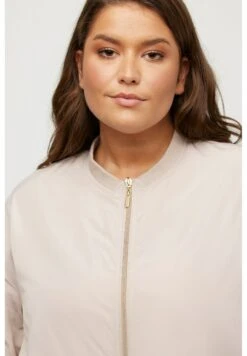 Ulla Popken SHIMMER DETAIL LAYERED - Kurtka Bomber - Sand -Lindex 34419ad7649f40f09696d1c0b5bc4b32