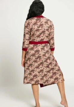 Ulla Popken À MOTIFS FORME OUVERTE MANCHES LONGUES - Szlafrok - Sable -Lindex 355291476ce643eda71f2bd8c5170a57