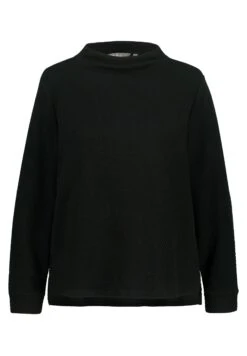 Ulla Popken DETAIL LONG SLEEVE STRETCH - Bluza - Black -Lindex 35aee259ce194873969b7bd45ed2529e