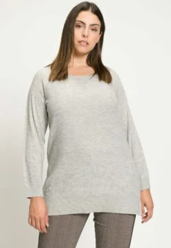 Ulla Popken Sweter - Hellgrau Mélange