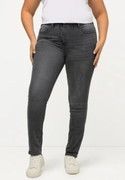 Ulla Popken GROSSE GRÖSSEN SARAH, 5-POCKET, HIG - Jeansy Slim Fit - Grey Denim -Lindex 38bb4eed340a4a6f82ff97ce1fc8ad86